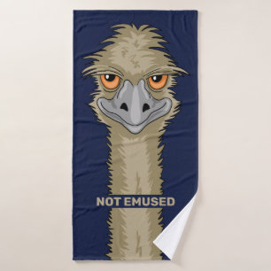 Nicht Emused Funny Emu Pun Badhandtuch Set