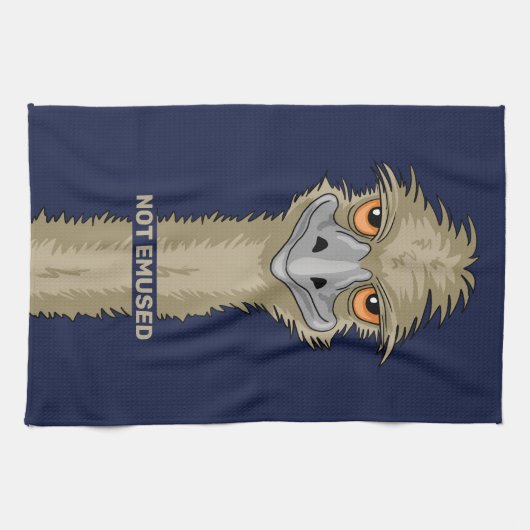 Nicht Emused Funny Emu Pun Geschirrtuch (Horizontal)