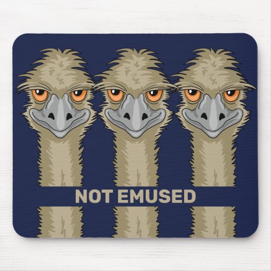 Nicht Emused Funny Emu Pun Mousepad (Vorne)