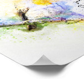 Nicht entmutigen, Wasserfarbvogel Poster (Ecke)