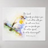 Nicht entmutigen, Wasserfarbvogel Poster (Vorne)