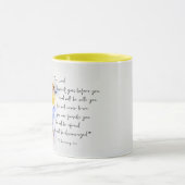 Nicht entmutigen, Wasserfarbvogel Tasse (Zentrum)