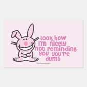 Nicht erinnern rechteckiger aufkleber (Vorderseite)