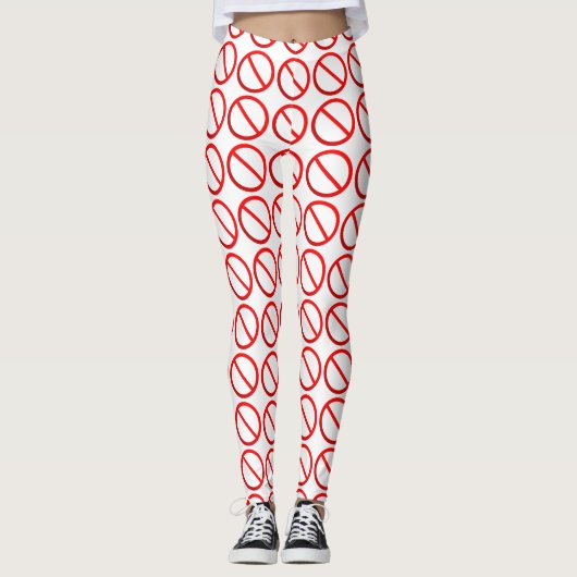 Nicht erlaubte Zeichen-Leggings Leggings (Vorderseite)