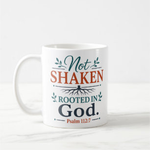Nicht erschüttert - In Gott verwurzelt - Bibel Erm Kaffeetasse