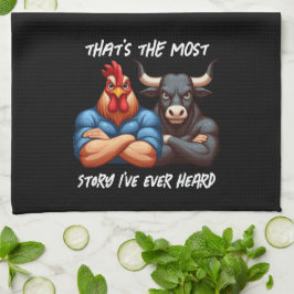 Nicht erwünschter Rooster- und Ox-Gedeckter Waffen Geschirrtuch