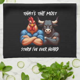 Nicht erwünschter Rooster- und Ox-Gedeckter Waffen Geschirrtuch