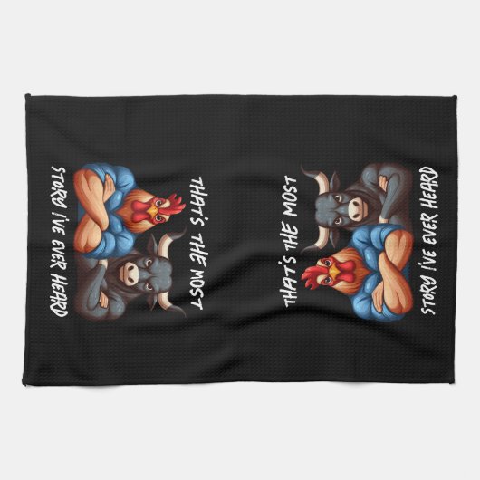 Nicht erwünschter Rooster- und Ox-Gedeckter Waffen Geschirrtuch (Horizontal)