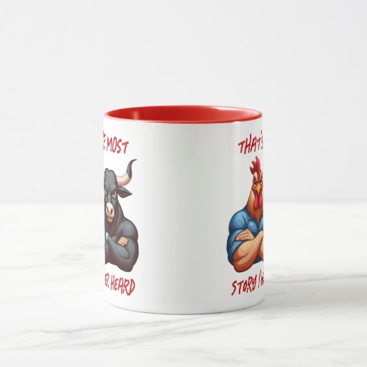 Nicht erwünschter Rooster- und Ox-Gedeckter Waffen Tasse (Zentrum)