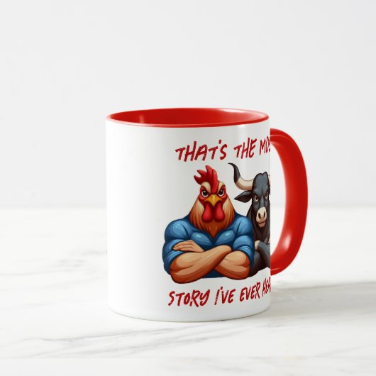 Nicht erwünschter Rooster- und Ox-Gedeckter Waffen Tasse (VorderseiteRechts)