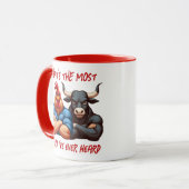 Nicht erwünschter Rooster- und Ox-Gedeckter Waffen Tasse (Vorderseite Links)