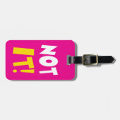 Nicht es Rosa-Taschen-Gepäckanhänger Gepäckanhänger (Vorderseite horizontal)