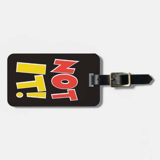 Nicht es Taschen-Gepäckanhänger-Schwarzes Gepäckanhänger (Vorderseite horizontal)