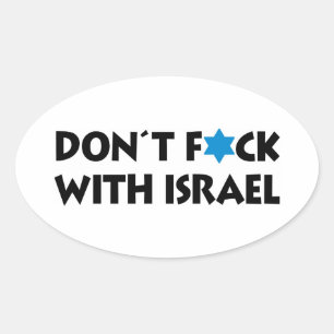 Nicht F*ck mit Israel - jüdischer Staatsstolz Ovaler Aufkleber