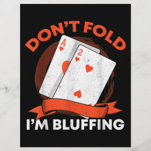 Nicht falten, ich bluffe Ass Zwei lustiges Casino  Flyer