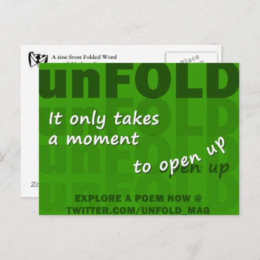 Nicht falten postkarte (Vorne/Hinten)