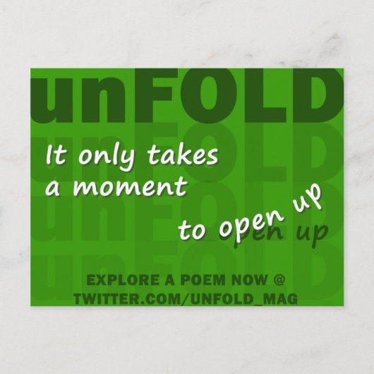 Nicht falten postkarte (Vorderseite)