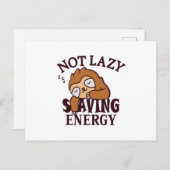 Nicht faul, Rettend Energie Postkarte (Vorne/Hinten)