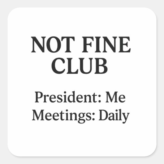Nicht feiner Club - Vinyl Sticker (Vorderseite)