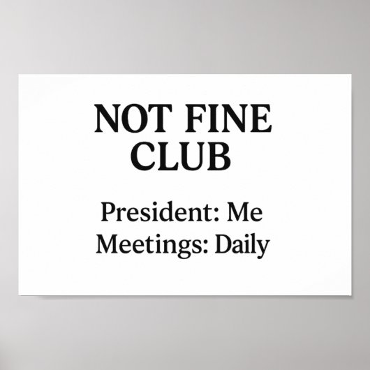 Nicht feiner Club - Wall Art Print Poster (Vorne)