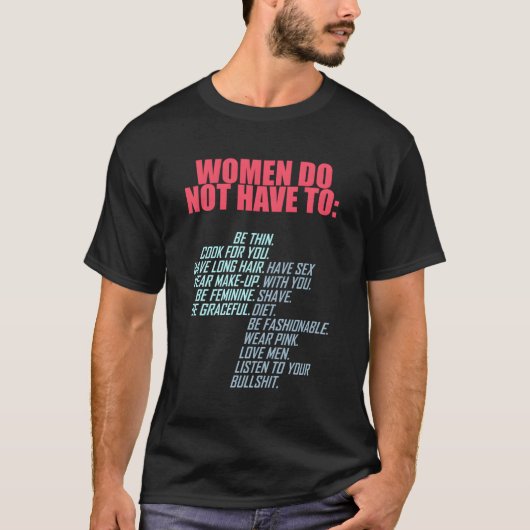 Nicht feministisch T-Shirt (Vorderseite)