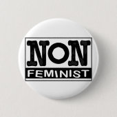 Nicht-feministisches Logo-Abzeichen Button (Vorderseite)