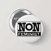 Nicht-feministisches Logo-Abzeichen Button (Vorne & Hinten)