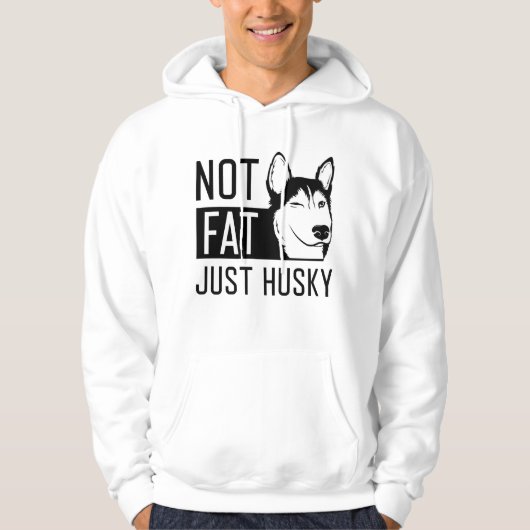 Nicht fett nur husky hoodie (Vorderseite)