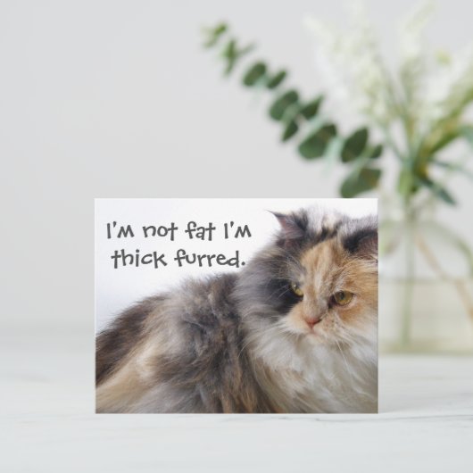 Nicht fett! Thick Furred Postkarte (Stehend Vorderseite)