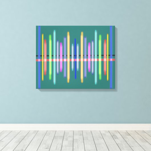 Nicht fokussierte vertikale Linien Leinwanddruck (Insitu (Holzboden))