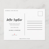 Nicht Foto besser Save the Date Terrakotta Ankündigungspostkarte (Rückseite)