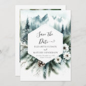 Nicht Foto Elegante Hochzeit Save The Date (Vorne/Hinten)