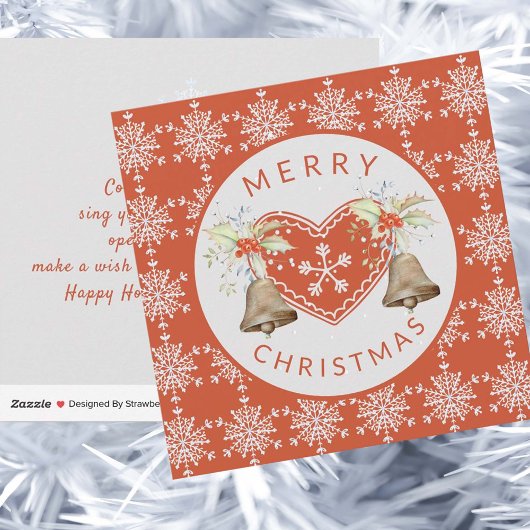 Nicht Foto Frohe Weihnachtskuchen Schneeflocken Feiertagskarte