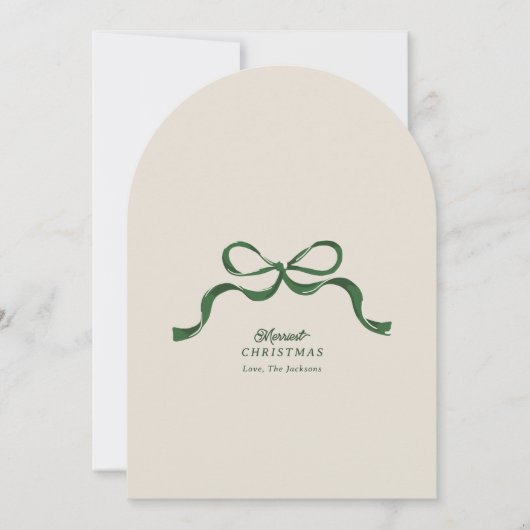 Nicht-Foto-Retro-Weihnachtsbogenkarte Einladung (Vorderseite)