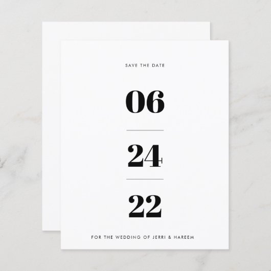 Nicht Foto Save the Date (Vorne/Hinten)