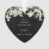 Nicht-Foto-Schneeballherz Weihnachten geformt Ornament (Rückseite)