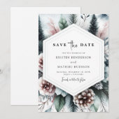Nicht-Foto-Stilvolle Hochzeit Save The Date (Vorne/Hinten)