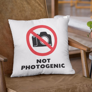 Nicht fotogen - Kein Foto signieren Kissen
