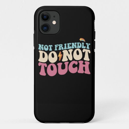 Nicht freundlich, keine Touch Funny Introvertieren Case-Mate iPhone Hülle (Rückseite)