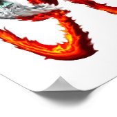 Nicht frilisch. Fahrradfahrerinnen und Flammen Poster (Ecke)