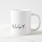 Nicht Frilly.  Weiblicher Radfahrer u. Flammen Jumbo-Tasse (Rechts)