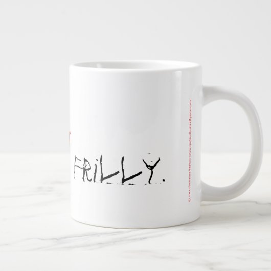 Nicht Frilly. Weiblicher Radfahrer u. Flammen Jumbo-Tasse (Rechts)