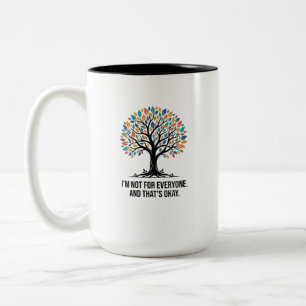 Nicht für jeden Bunte Baum – Wachstum & Individual Zweifarbige Tasse