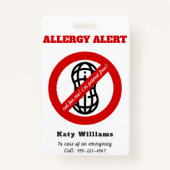 Nicht für mich, ich bin erdnussfrei! Kids Allergie Ausweis (Rückseite)