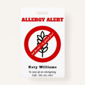 Nicht für mich, ich bin glutenfrei! Kids Allergie Ausweis (Rückseite)