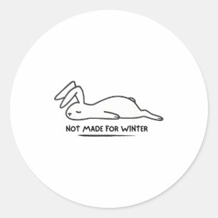 Nicht für Winterkaninchen gemacht, süßer Tierliebh Runder Aufkleber