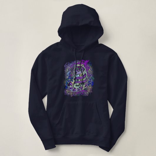 Nicht ganz da, verrückte Katze Hoodie (Design vorne)