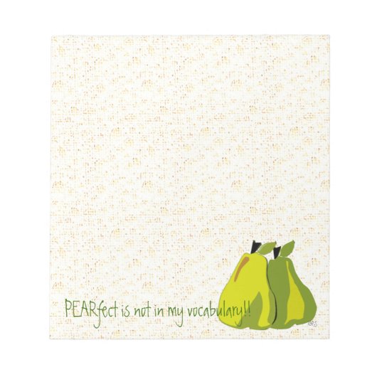 Nicht ganz PEARfect Notizblock (Vorderseite)