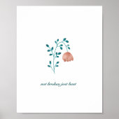 Nicht gebrochen, nur Biegen mit Blume Poster (Vorne)