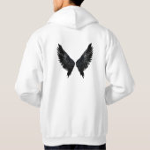 Nicht gefallen, nur furchtloser Hoodie mit schwarz (Rückseite)